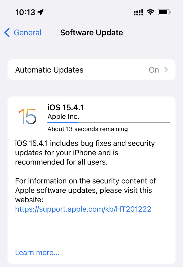 Apple phát hành iOS
15.4.1 và macOS 12.3.1: Vá hỗ hổng bảo mật nghiêm trọng, anh
em cập nhật ngay nhé