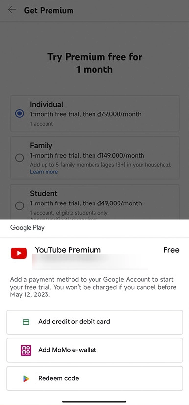 Hướng dẫn: Cách đăng
ký YouTube Premium tại Việt Nam để có giá hời, được miễn phí
dùng thử