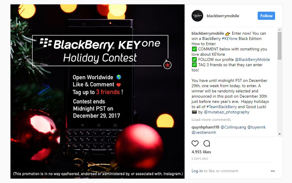 BlackBerry đang tặng miễn phí KEYone Black Edition giá 16 triệu đồng cho fan may mắn, cách tham gia cực kỳ đơn giản