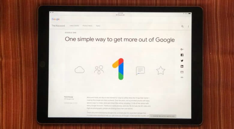 Google ra mắt dịch vụ lưu trữ Google One, phiên bản mới của Google Drive trả phí