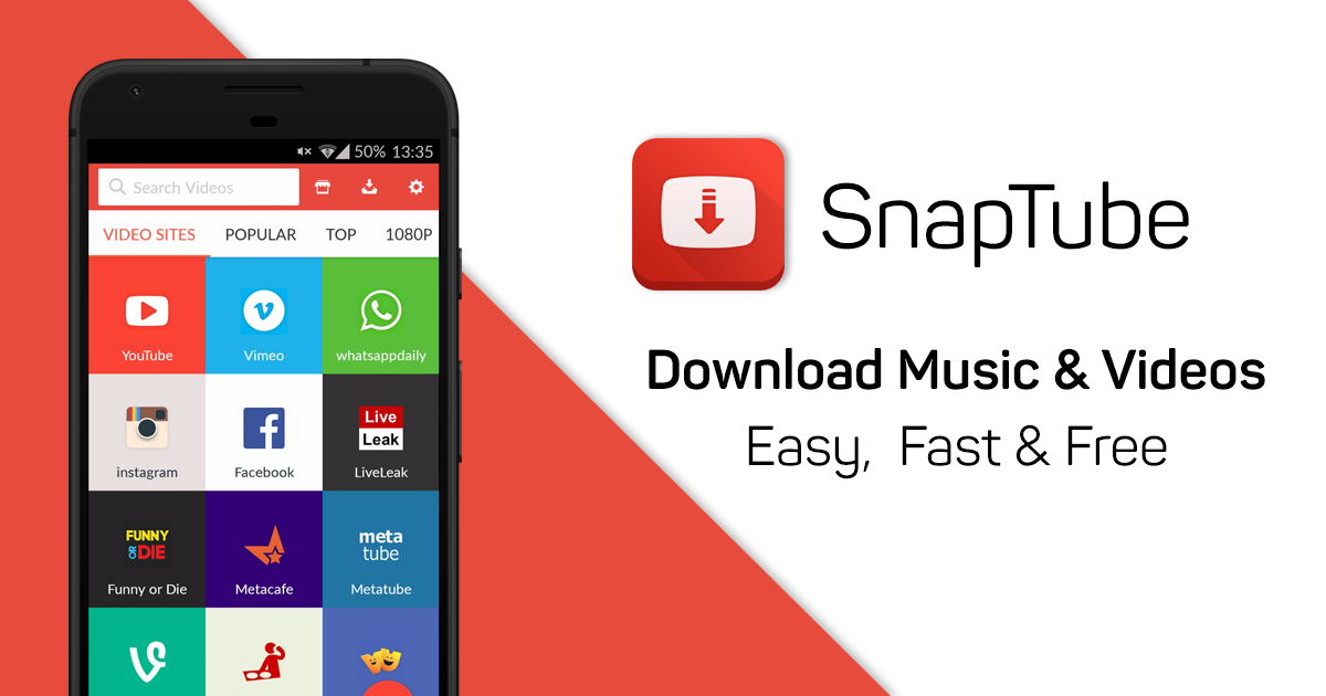 Chia sẻ file APK Snaptube bản VIP không quảng cáo: Hỗ trợ tải video từ YouTube, Facebook... cho máy Android
