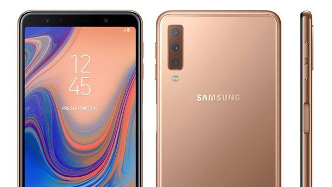 Samsung Galaxy A7 (2018) chính thức được trình làng với 3 camera sau, cảm biến vân tay ở bên sườn