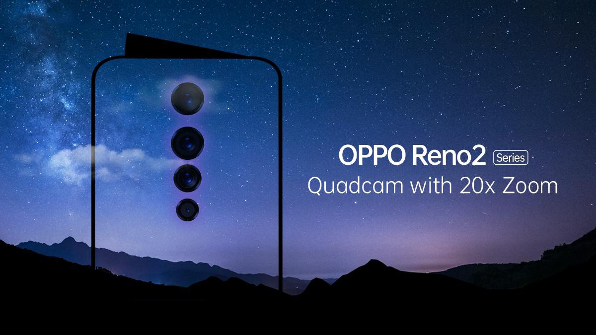 OPPO Reno 2 sẽ có zoom 20x, 4 camera sau, ra mắt ngày 28 tháng 8