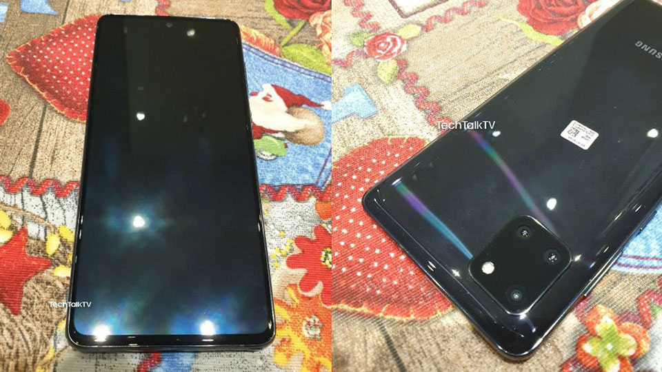 Galaxy Note 10 Lite lộ ảnh thực tế với thiết kến màn hình phẳng, cụm camera sau hình vuông